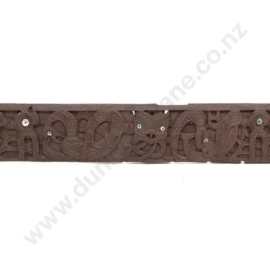 An Early 19th Century Waka Taua Rauawa (Gunwale)