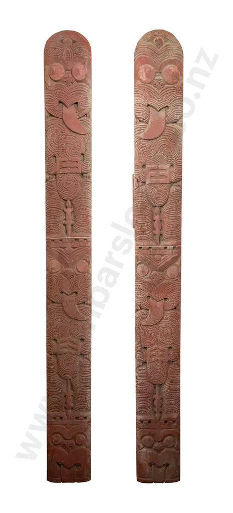 Tene Waitere Ngāti Tarawahi Carved Pair Of Amo Image 1++