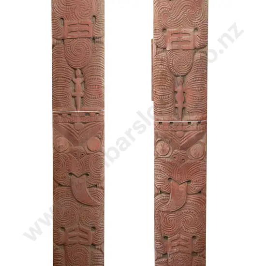Tene Waitere Ngāti Tarawahi Carved Pair Of Amo