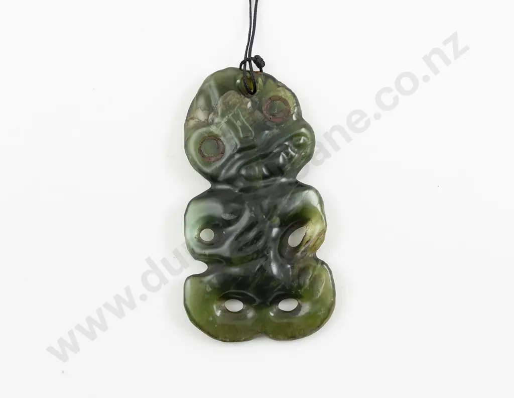 A Good Tangiwai (Bowenite) Hei Tiki Image 1++