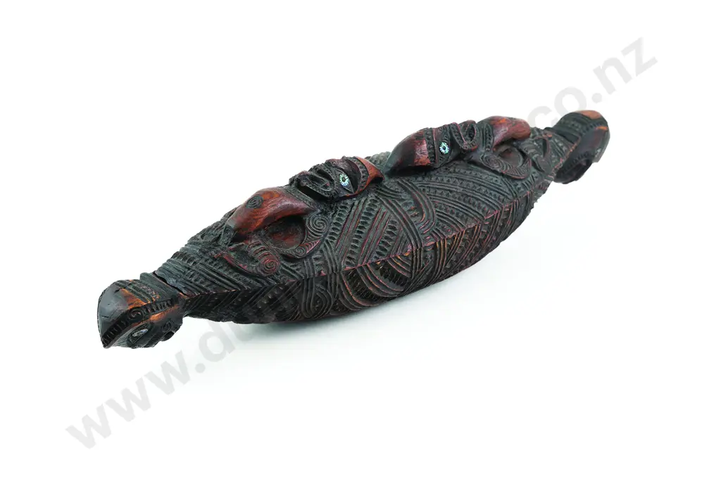 A Good 19th Century Wakahuia (Treasure Box) With Huia Feather Image 1++