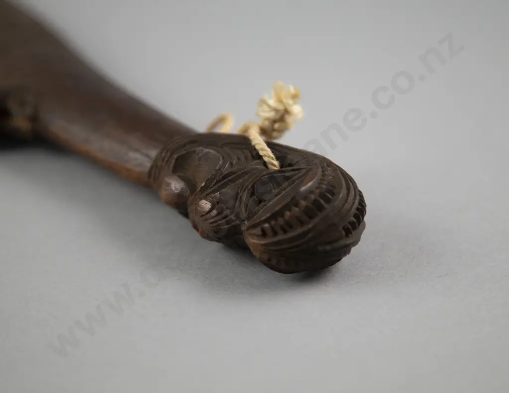 A Late 19th Century Wahaika (Carved Wood Hand Club) Image 1++