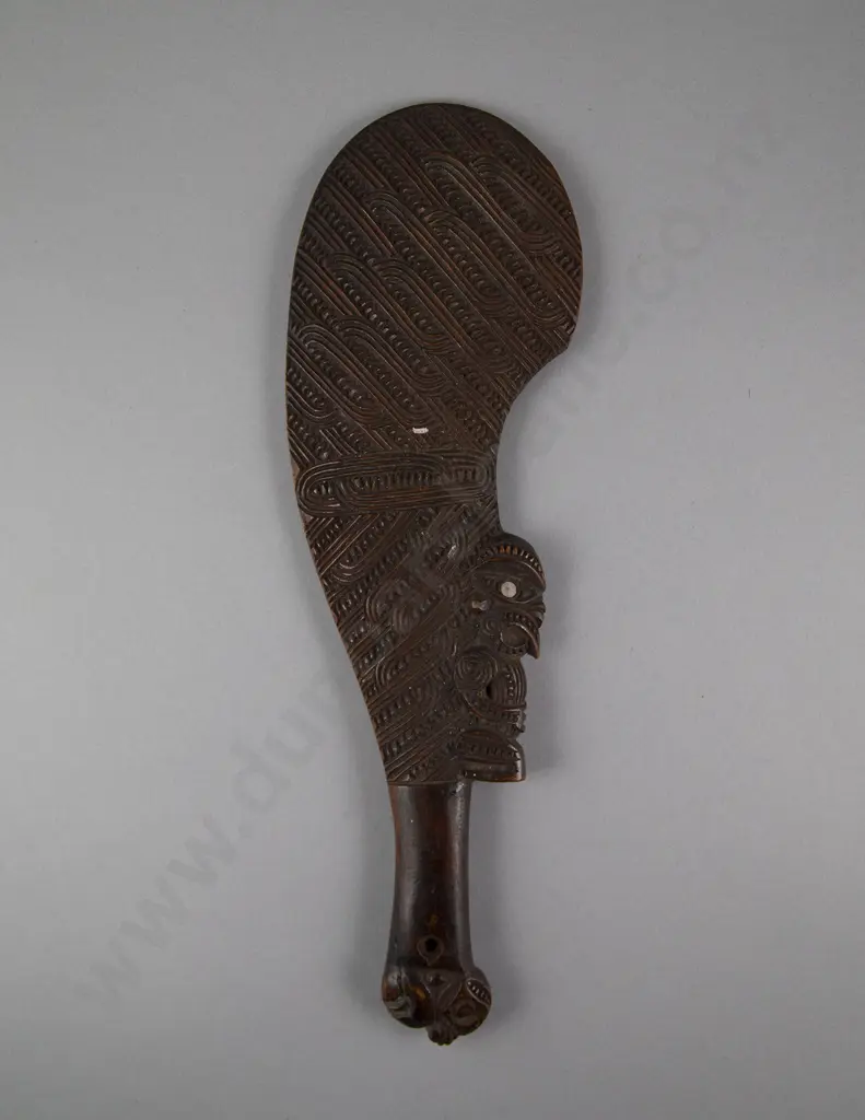 A Late 19th Century Wahaika (Carved Wood Hand Club) Image 1++