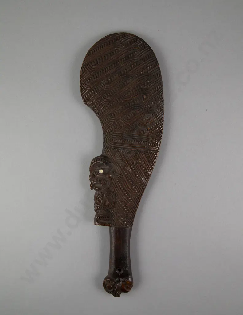 A Late 19th Century Wahaika (Carved Wood Hand Club) Image 1++