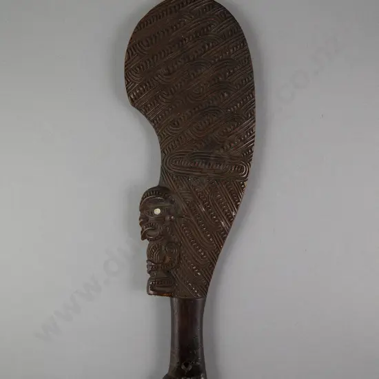 A Late 19th Century Wahaika (Carved Wood Hand Club)