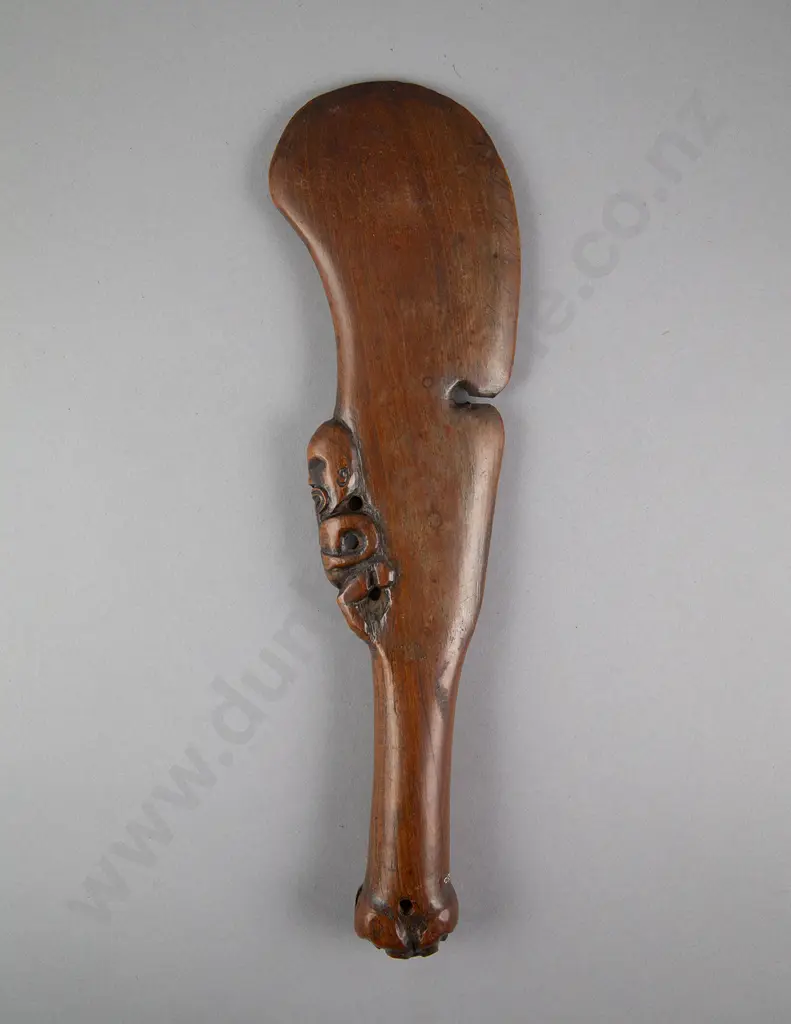 A Late 19th Century Wahaika (Carved Wood Hand Club) Image 1++