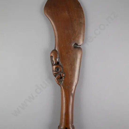 A Late 19th Century Wahaika (Carved Wood Hand Club)