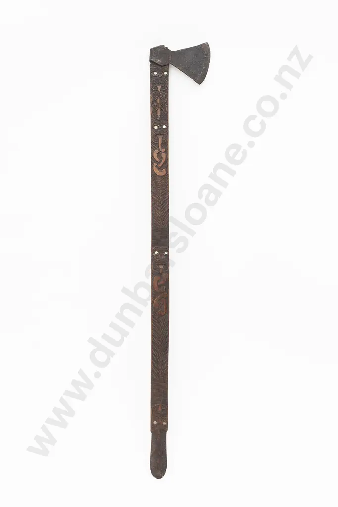 A Late 19th Century Toki Kaukaroa (Long Handled Axe) Image 1++