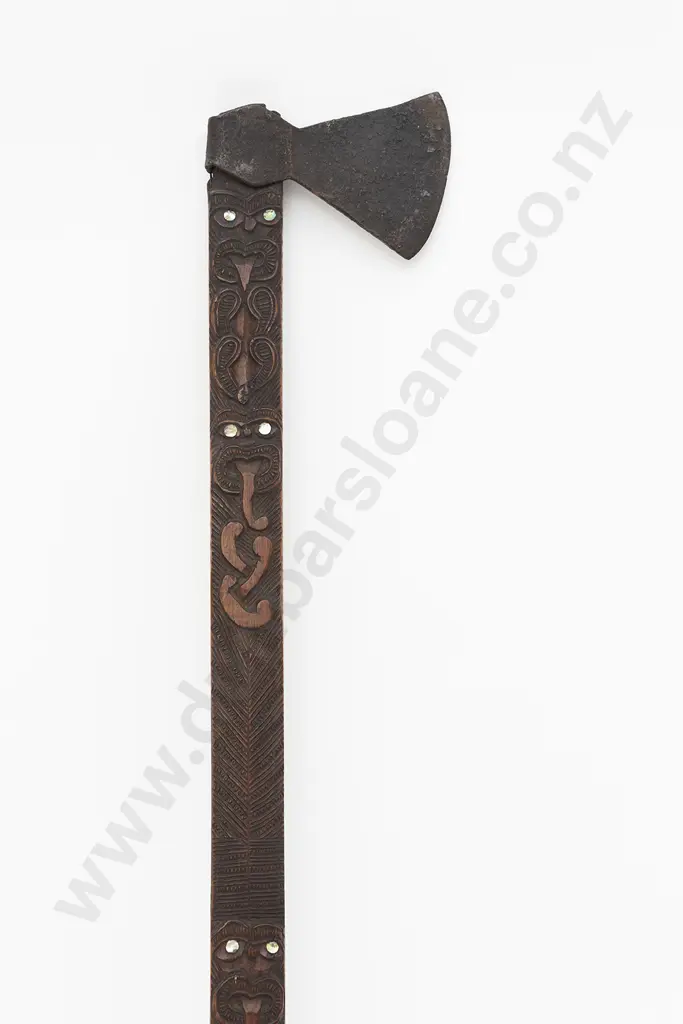A Late 19th Century Toki Kaukaroa (Long Handled Axe) Image 1++