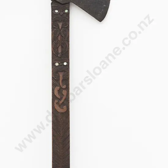 A Late 19th Century Toki Kaukaroa (Long Handled Axe)