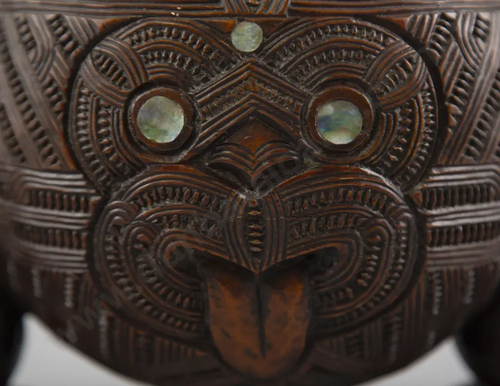 A Late 19th Century Figure Supported Kumete (Ngati Tarawhai) Image 1++