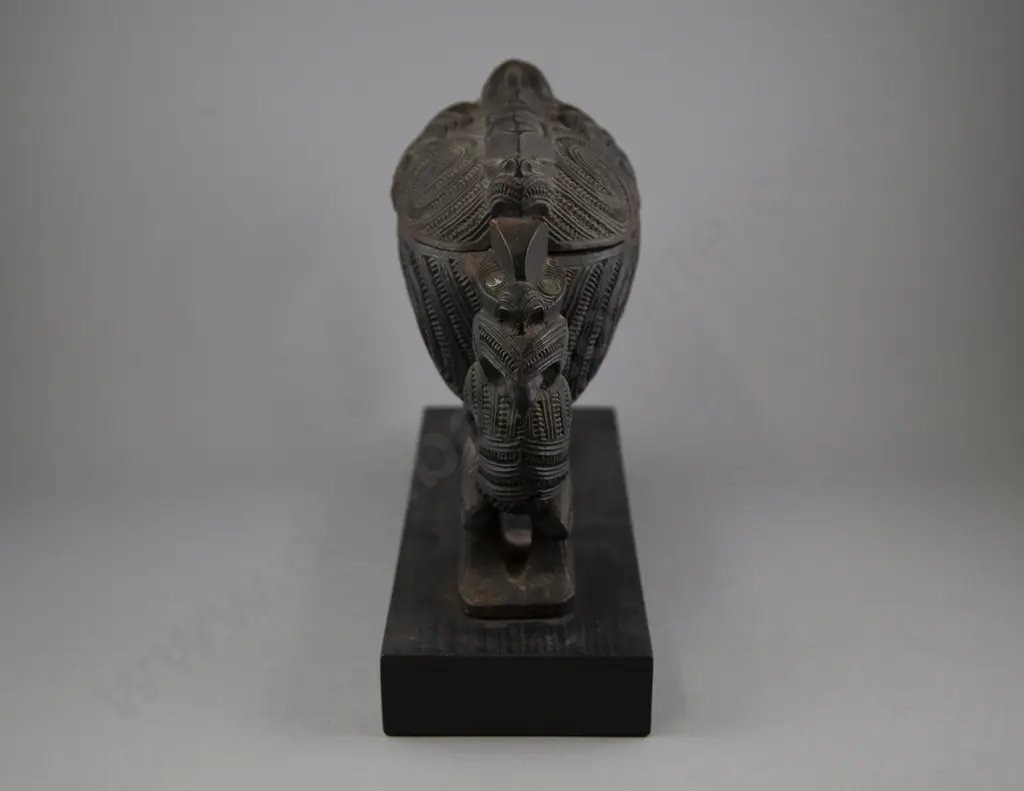 A Good Late 19th Century Figure Supported Kumete (Ngati Tarawhai) Image 1++
