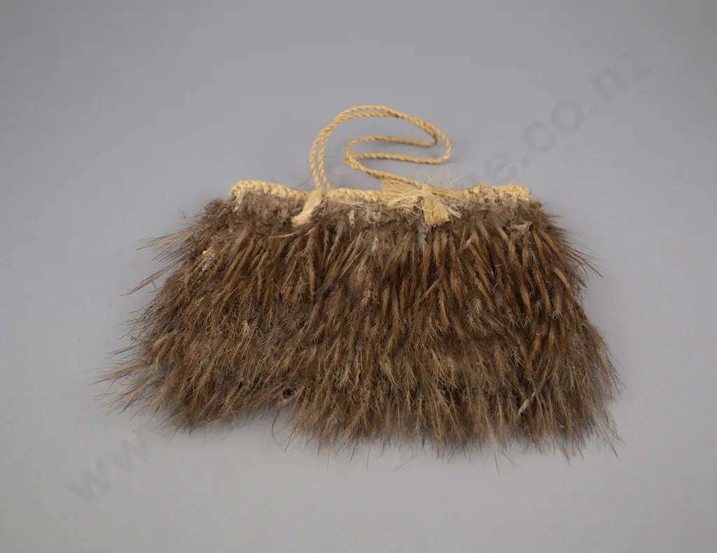A 19th Century Kiwi Feather Kete Image 1++