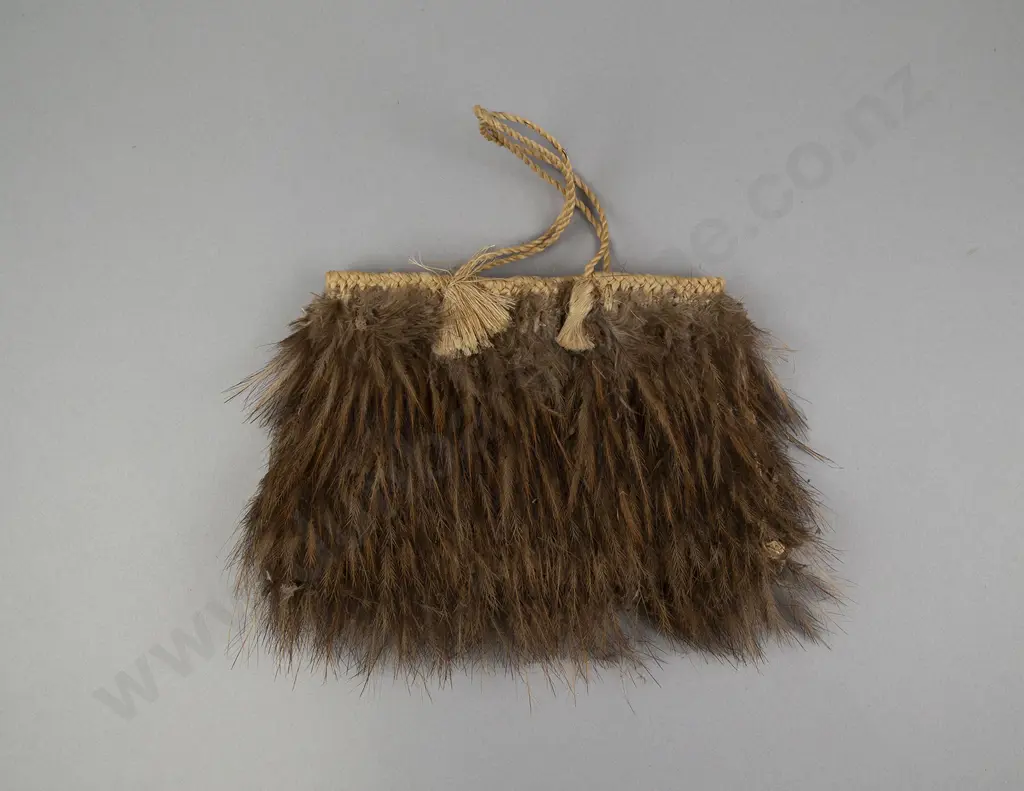 A 19th Century Kiwi Feather Kete Image 1++