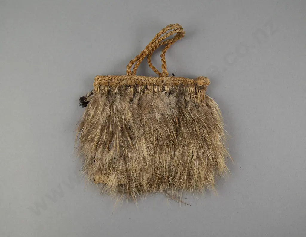 A 19th Century Kiwi Feather Kete Image 1++