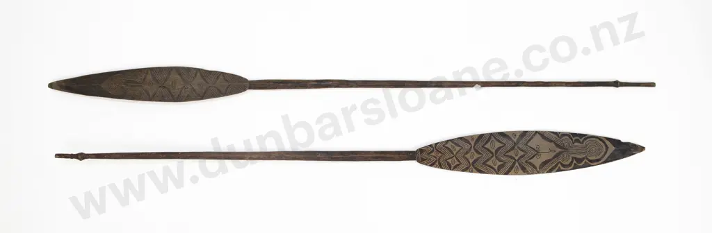 Two Ramu River Paddles From Papua New Guinea Image 1++