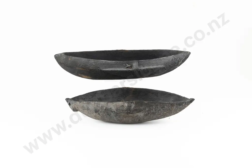 Two Small Papua New Guinea Ceremonial Bowls Image 1++