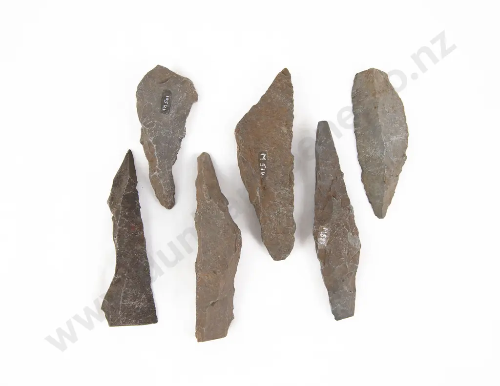 Six Various Stone Tools From The Pitcairn Islands Image 1++
