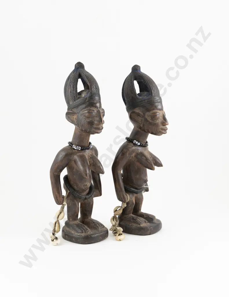 Two Female Ibeji Figures From The Yoruba People Image 1++