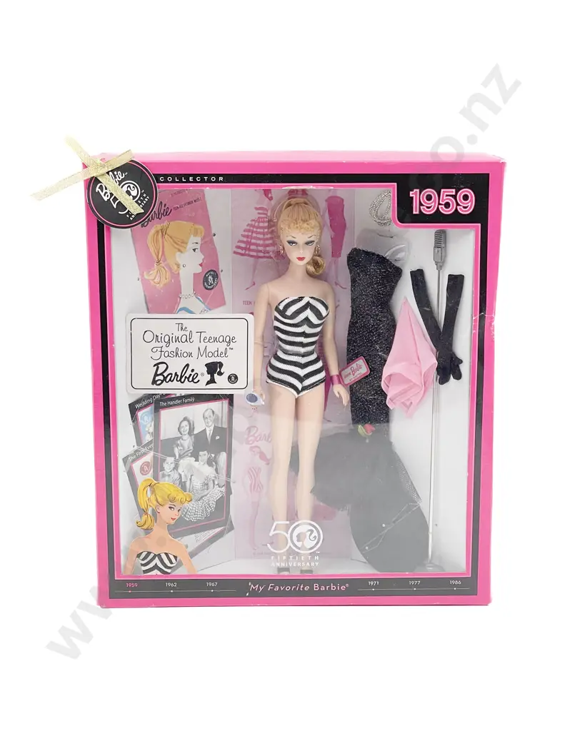 Unopened Boxed 50th Anniversary 1959 Barbie Image 1++