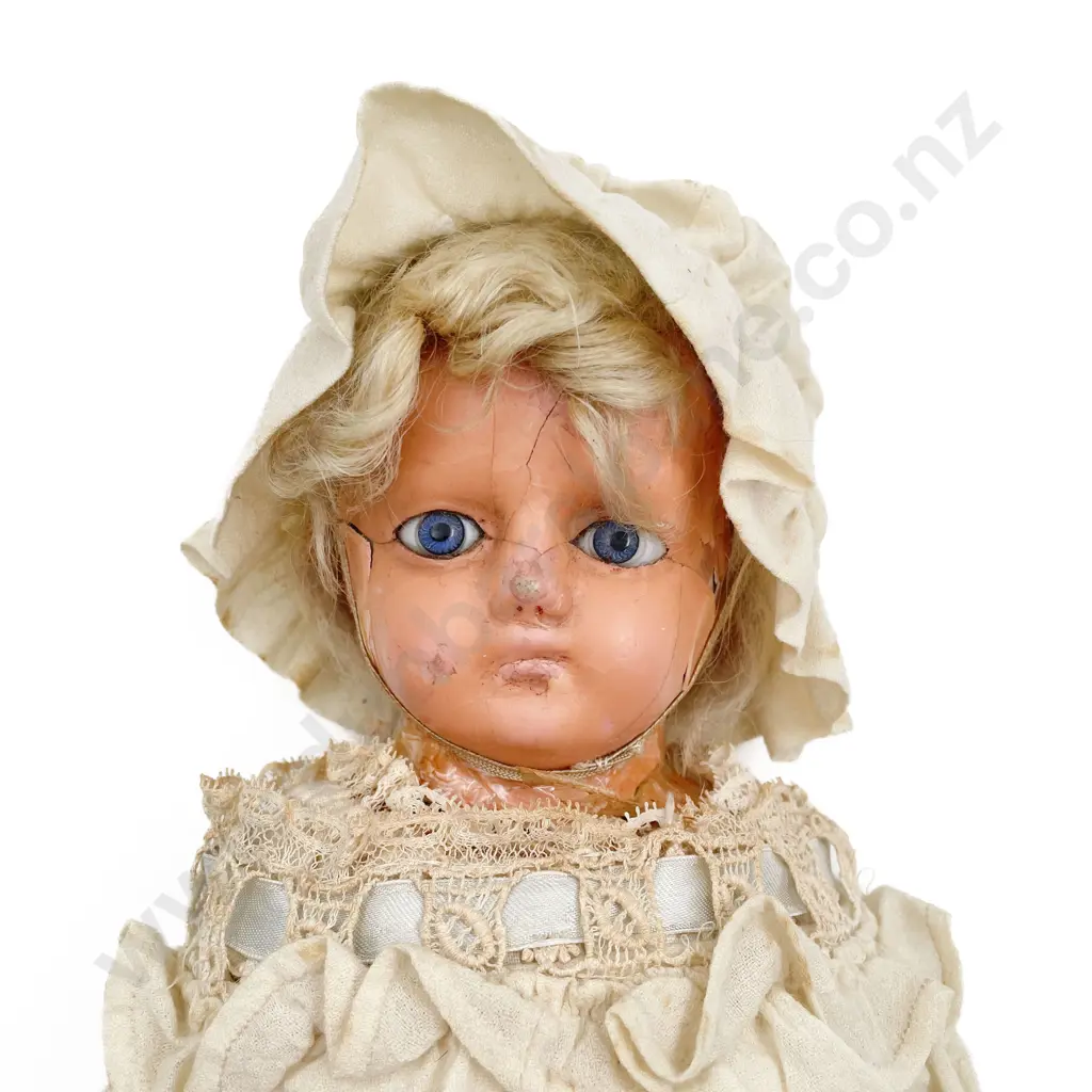 Antique Wax Over Composition Shoulder Plate Doll Image 1++