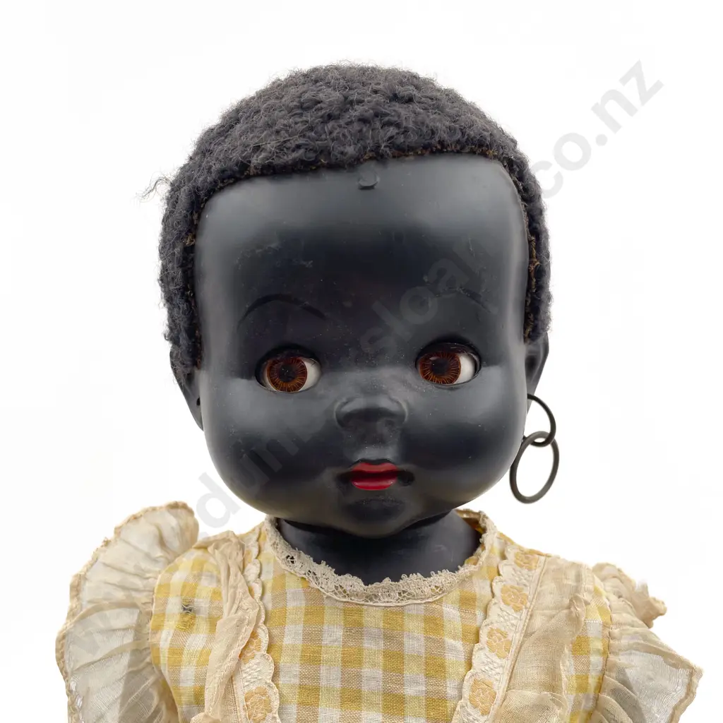 Made in NZ Pedigree Black Hard Plastic Walkie Talkie Doll Image 1++