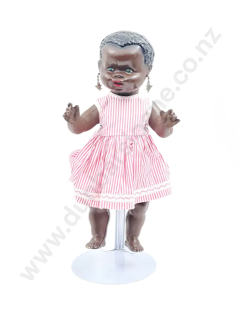 Unmarked Black Hard Plastic Character Doll Image 1++
