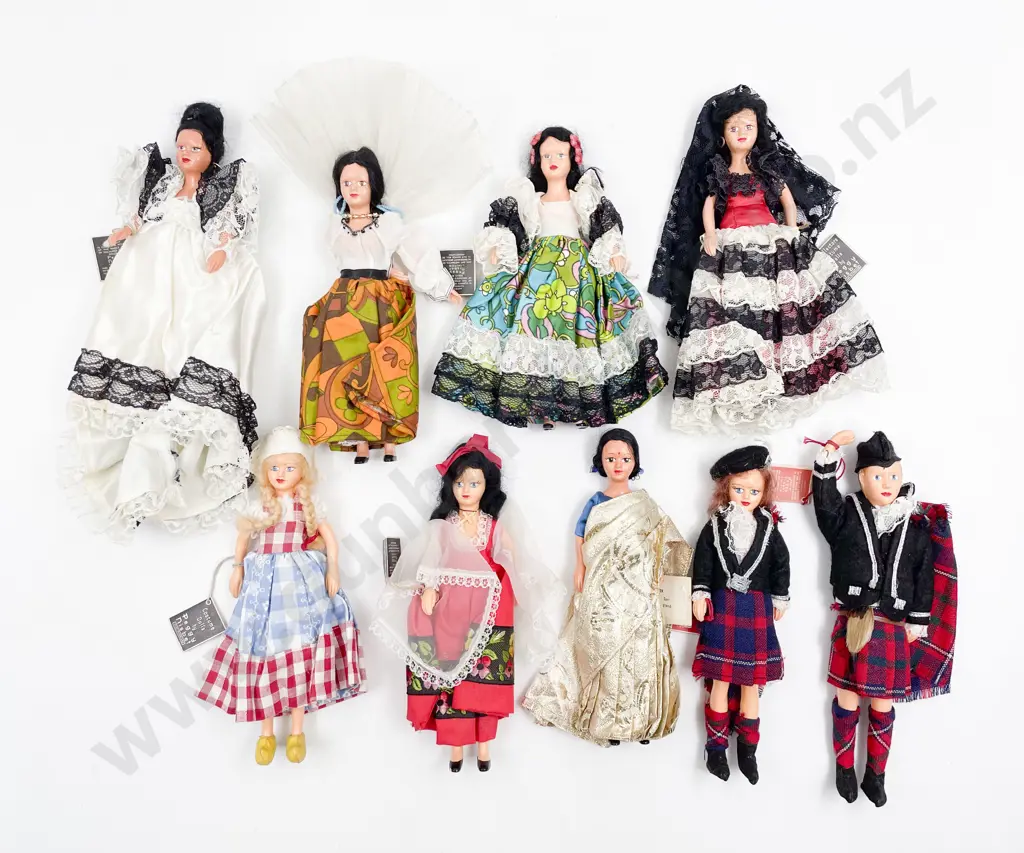 Nine Peggy Nisbet Costume Dolls Image 1++