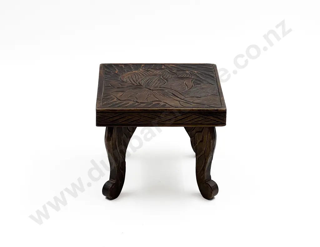 C1920 Japanese Carved Beech Whatnot Display Table Image 1++