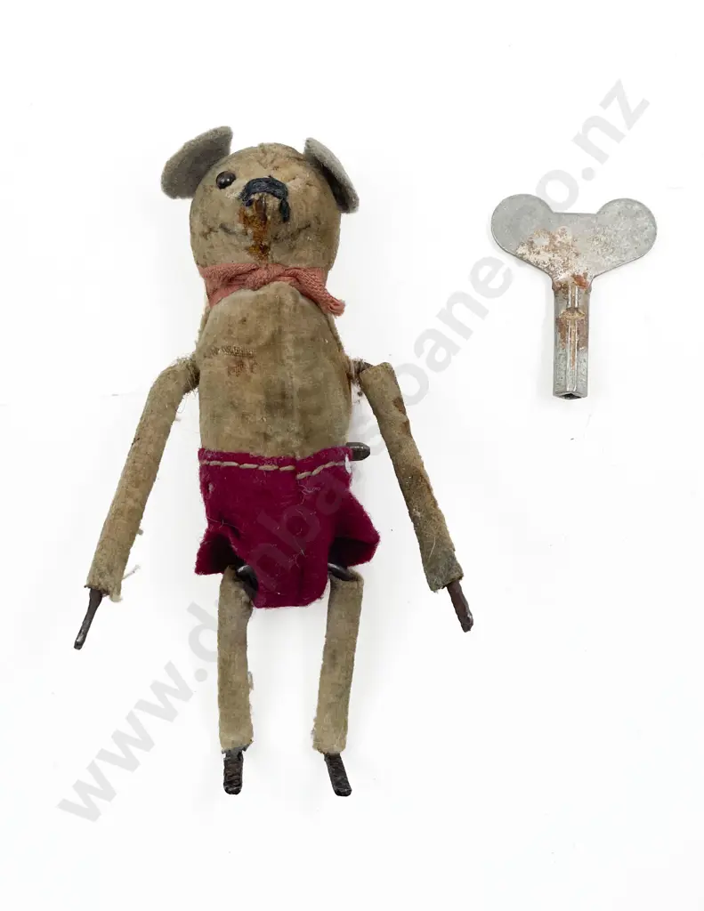 Vintage Schuco Clockwork Velvet Cloth Tumbling Mouse Image 1++