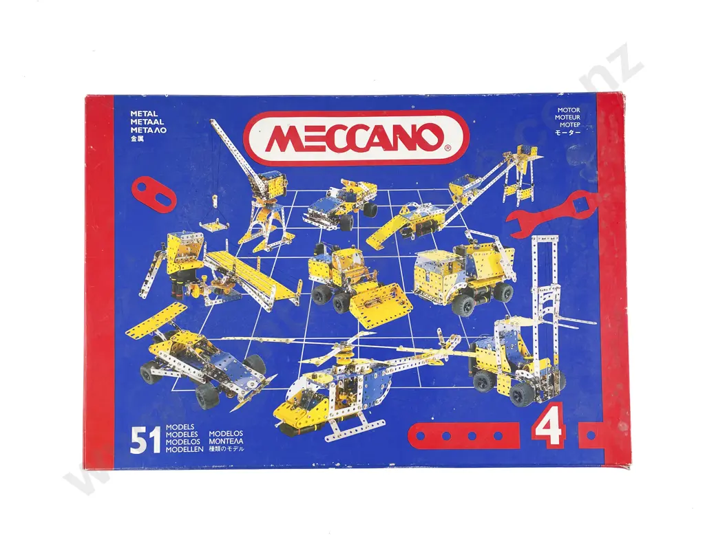 Meccano As New #4 51 Models with Motor Image 1++