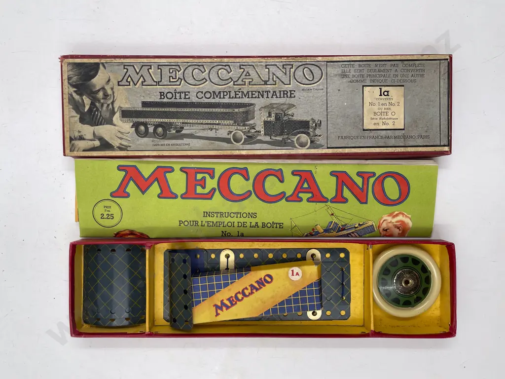 Vintage French Meccano Boxed 1A Convertit with instruction booklet Image 1++