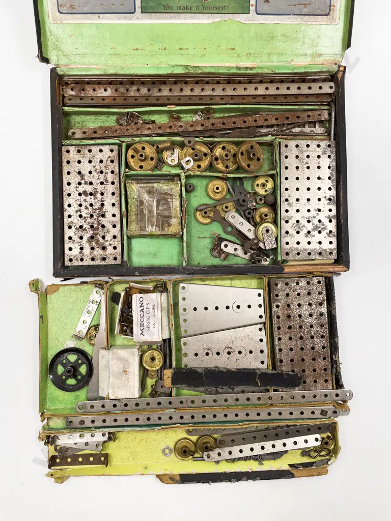 Vintage Pre-War Meccano 1 and 2 sets Image 1++