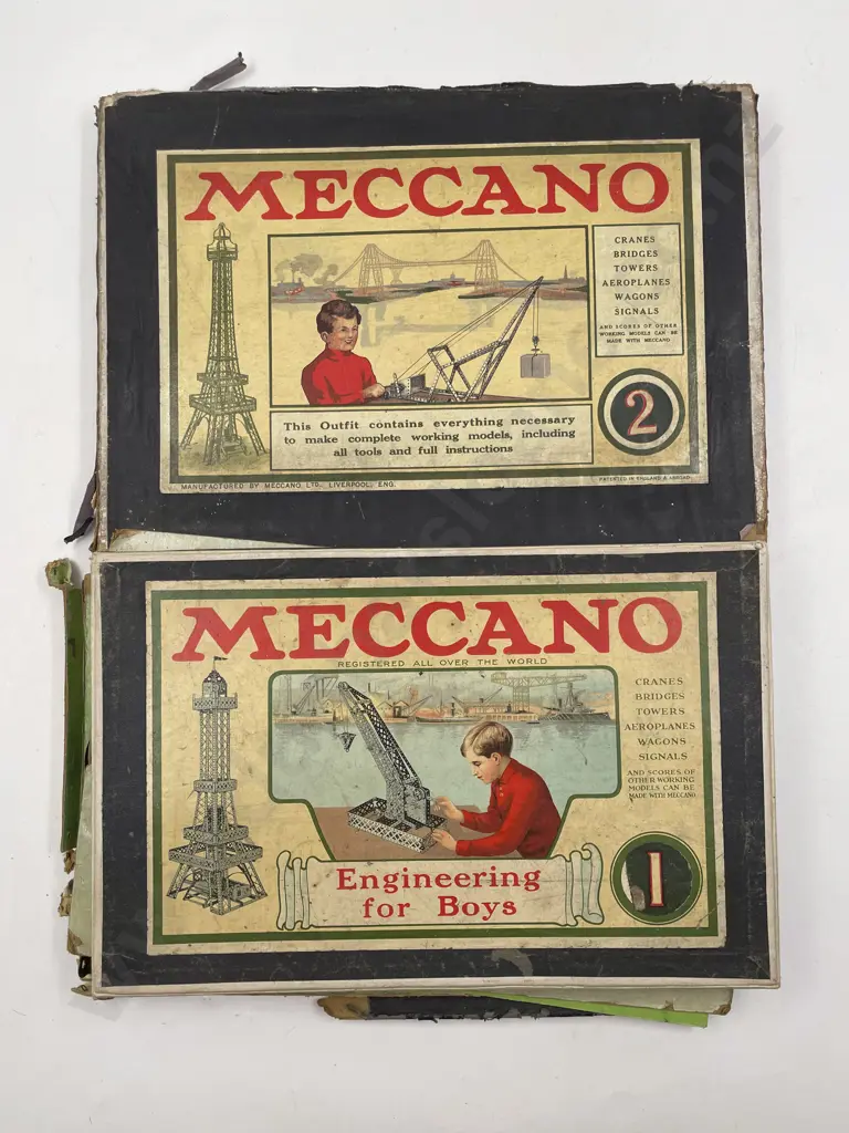 Vintage Pre-War Meccano 1 and 2 sets Image 1++