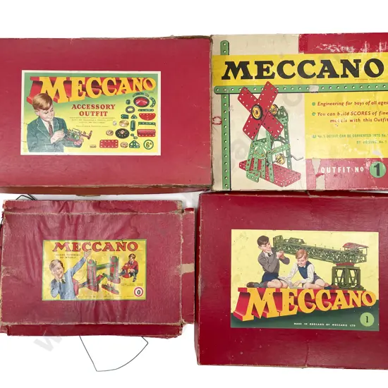 Meccano Boxed Outfit No1 with part #1 #6A and 0 Sets