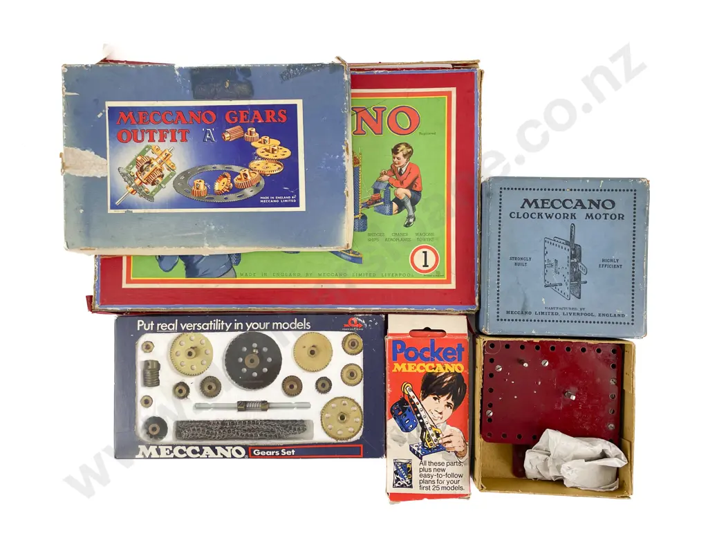 Meccano Gears Outfit A and No1 Empty Boxes Image 1++
