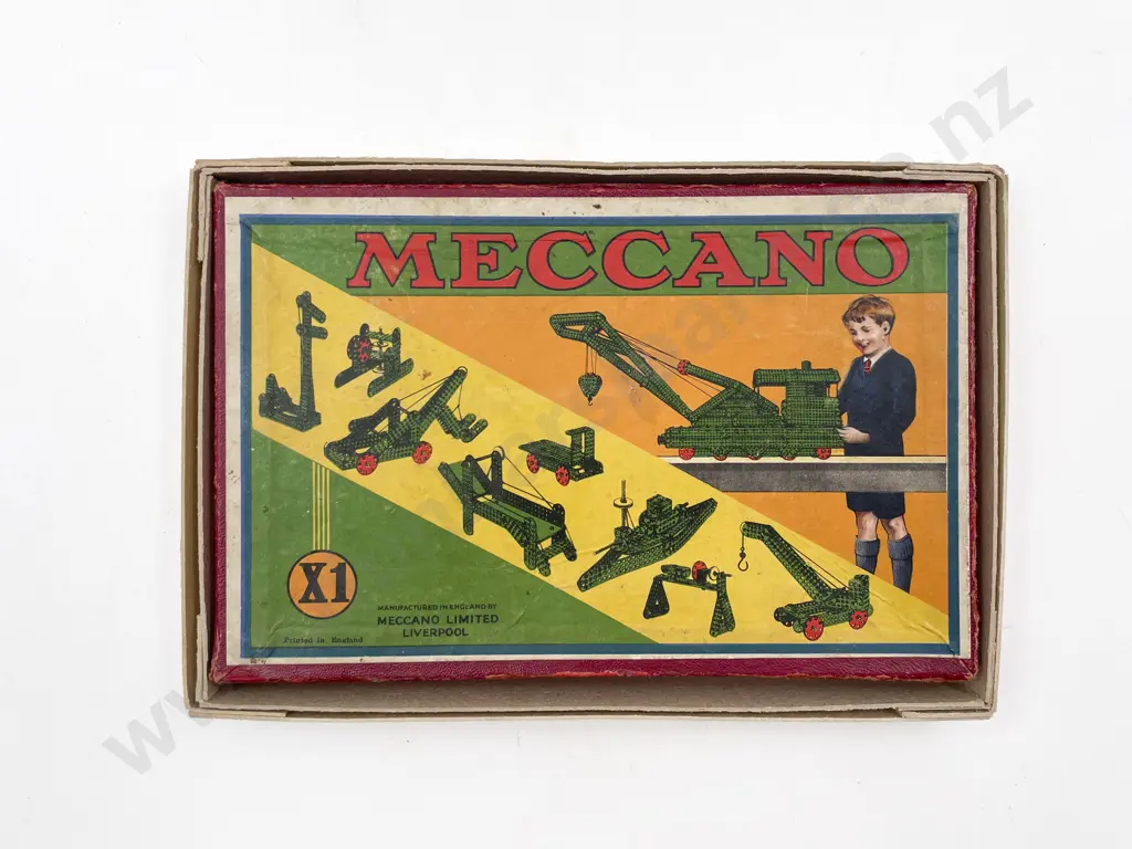 Vintage Meccano Boxed X1 with instruction booklet Image 1++
