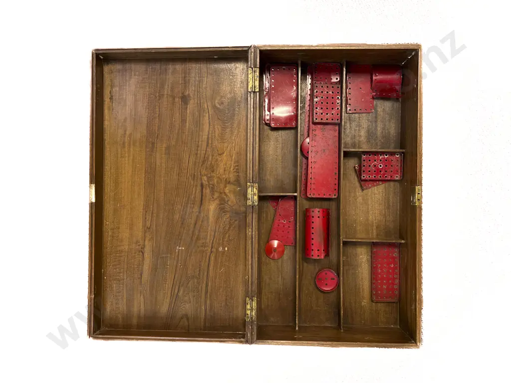 Vintage Wooden Box Meccano Image 1++