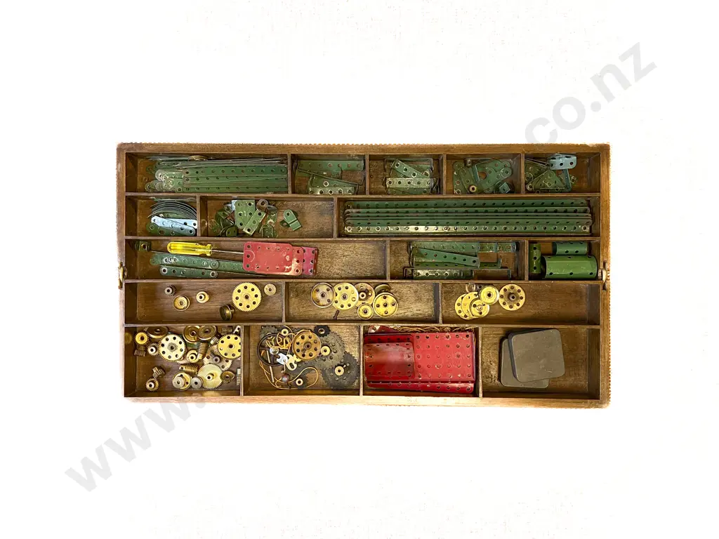 Vintage Wooden Box Meccano Image 1++