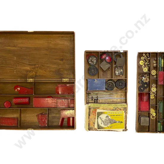 Vintage Wooden Box Meccano