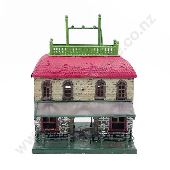Early C20th Unmarked Bing Embossed Tinplate Railway Station