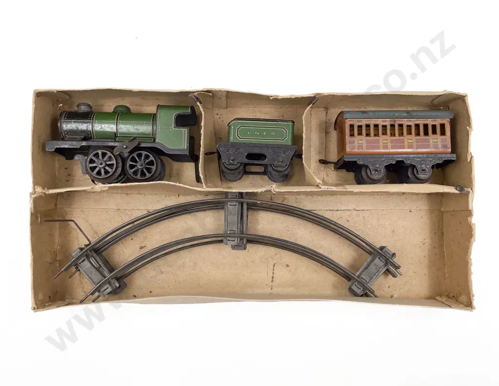 Part Boxed Karl Bub Made in Germany O Gauge Clockwork Train Set Image 1++