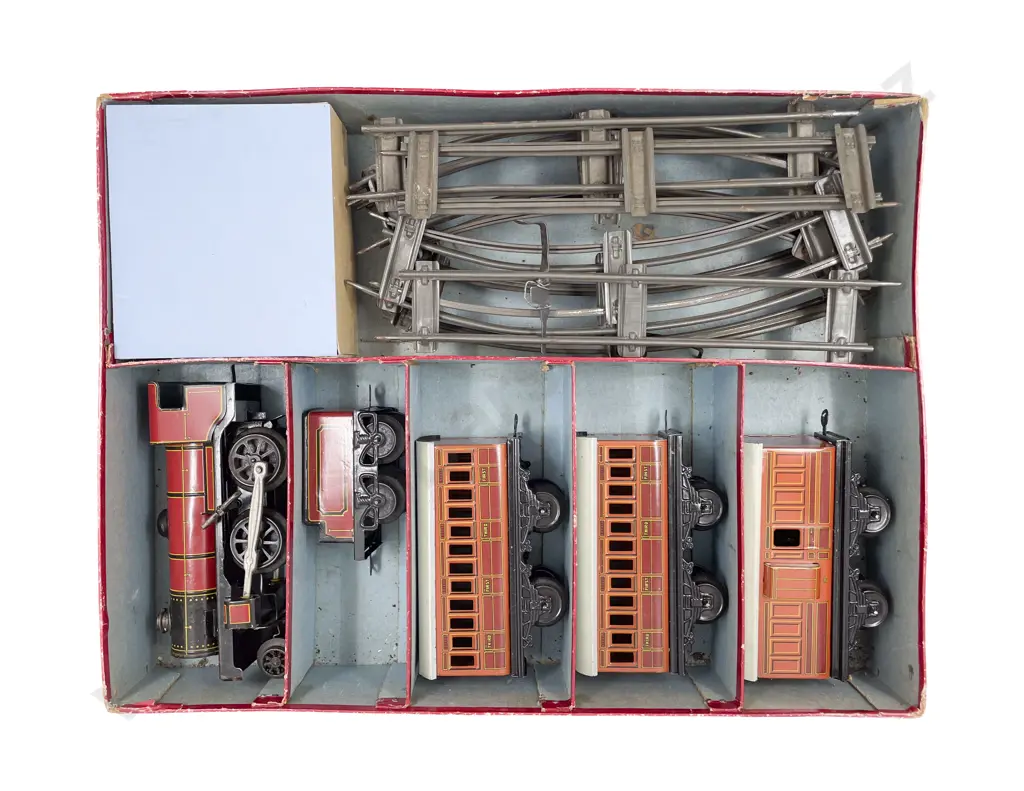 Boxed Karl Bub KBN Made in Germany O Gauge Clockwork Train Set Image 1++