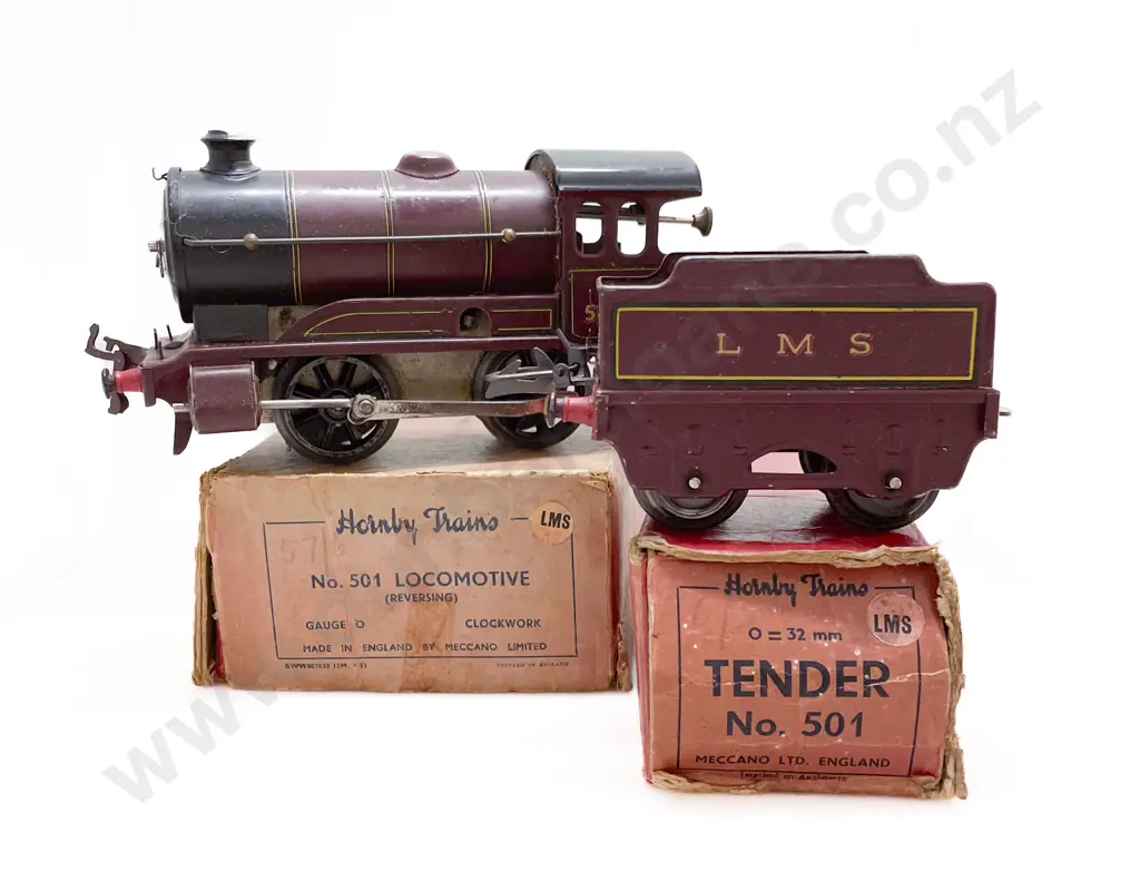 Part Boxed Hornby O Gauge No501 Locomotive and Tender Image 1++