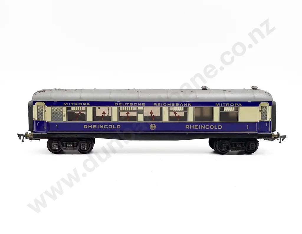 Biller Bahn O Gauge Made in France Rheingold 1st class Coach of the Mitropa Company Image 1++