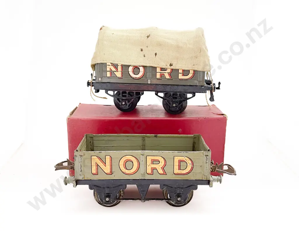 Hornby O Gauge Two Open Goods Wagon NORD Image 1++