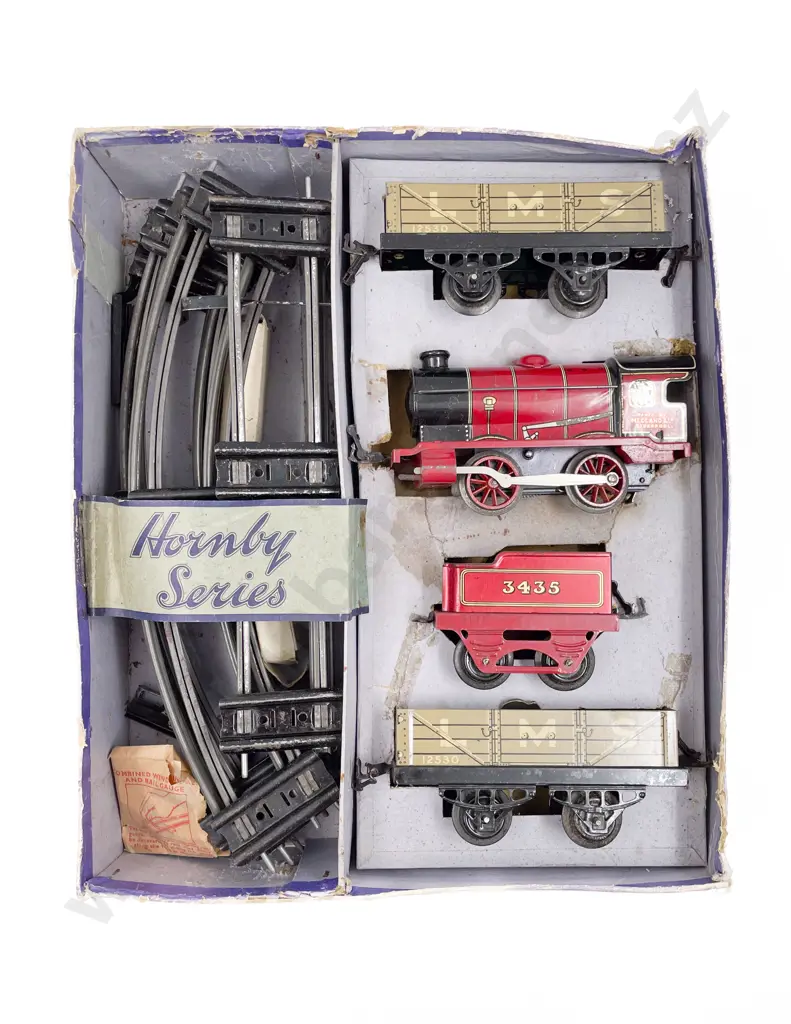 Hornby O Gauge Part Boxed Clockwork M1 Goods Set Image 1++