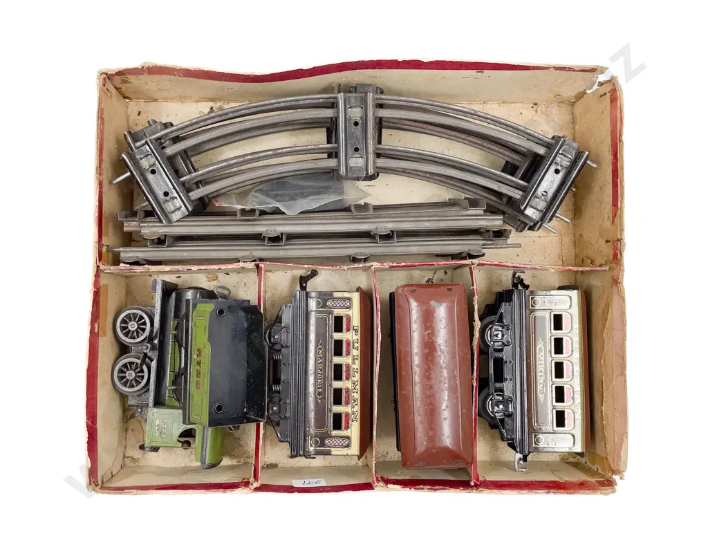 Hornby O Gauge Part Boxed Clockwork M1 Passenger Set Image 1++