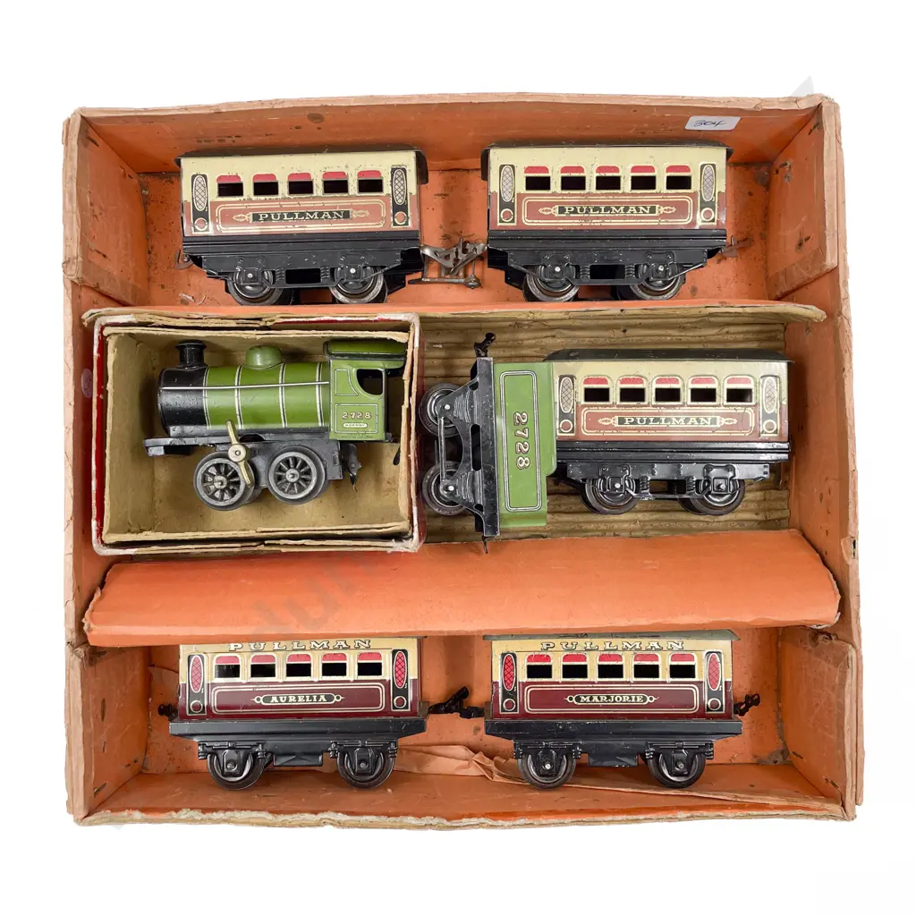 Hornby O Gauge Part Boxed Clockwork Passenger Set Image 1++