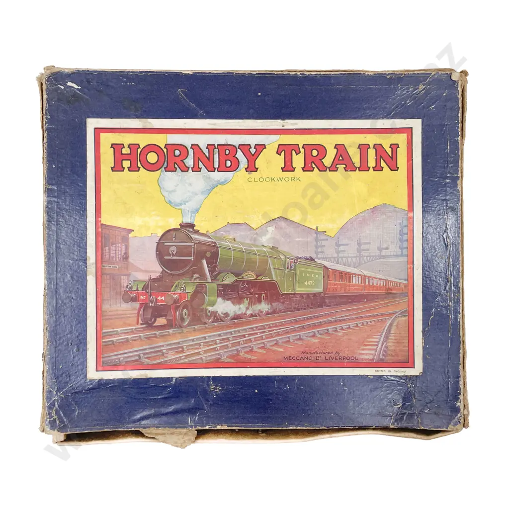 Hornby O Gauge Clockwork Boxed Locomotive & Tender and Two Rolling Stock Image 1++